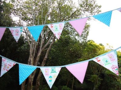Cheerful Chirpy Cotton Bunting Flags